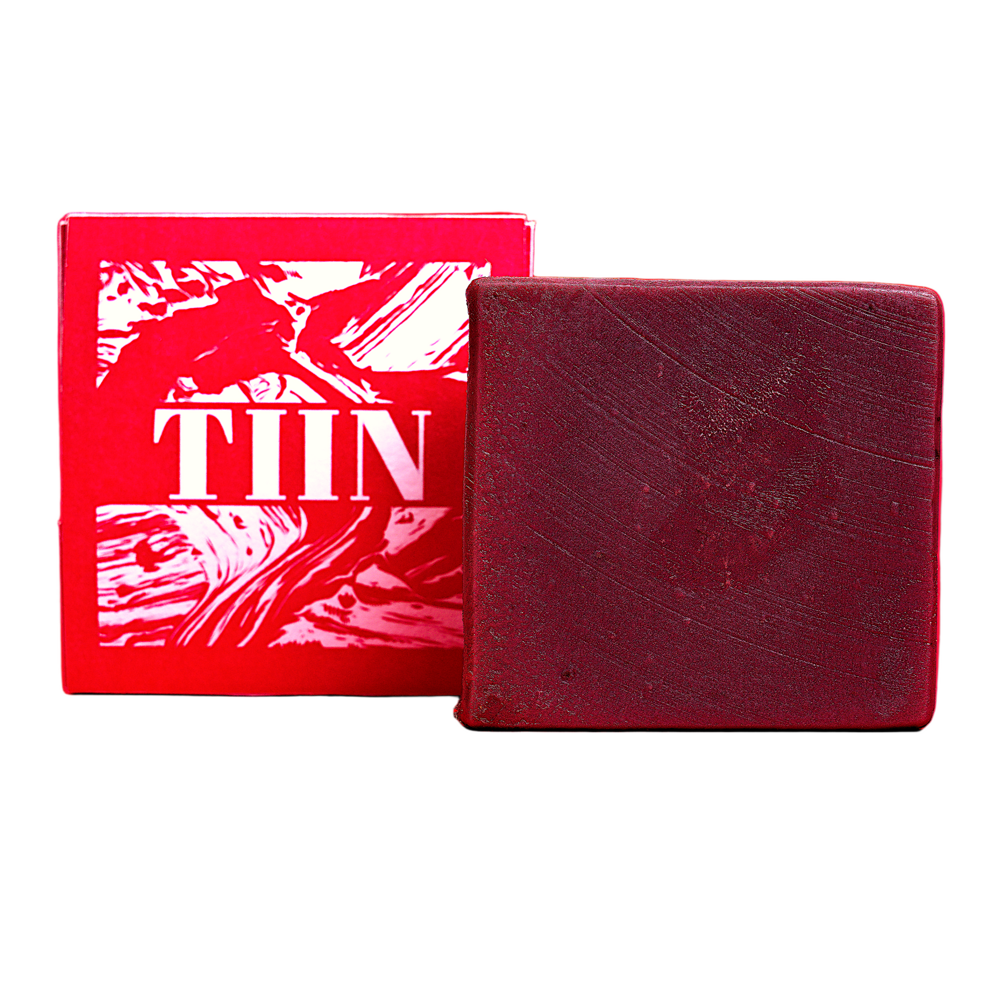 Natural Cold Processed Soap bar kept next to TIIN branded soap box